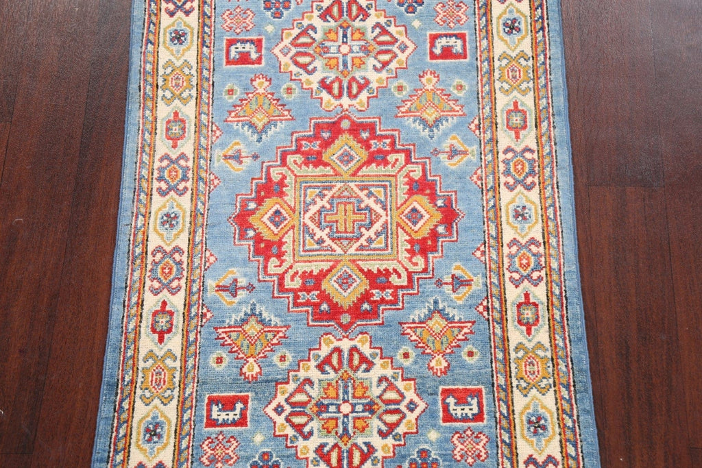 Geometric Kazak Oriental Area Rug 3x4