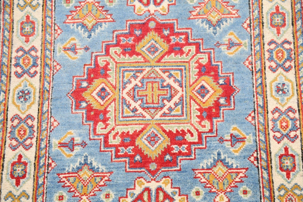 Geometric Kazak Oriental Area Rug 3x4