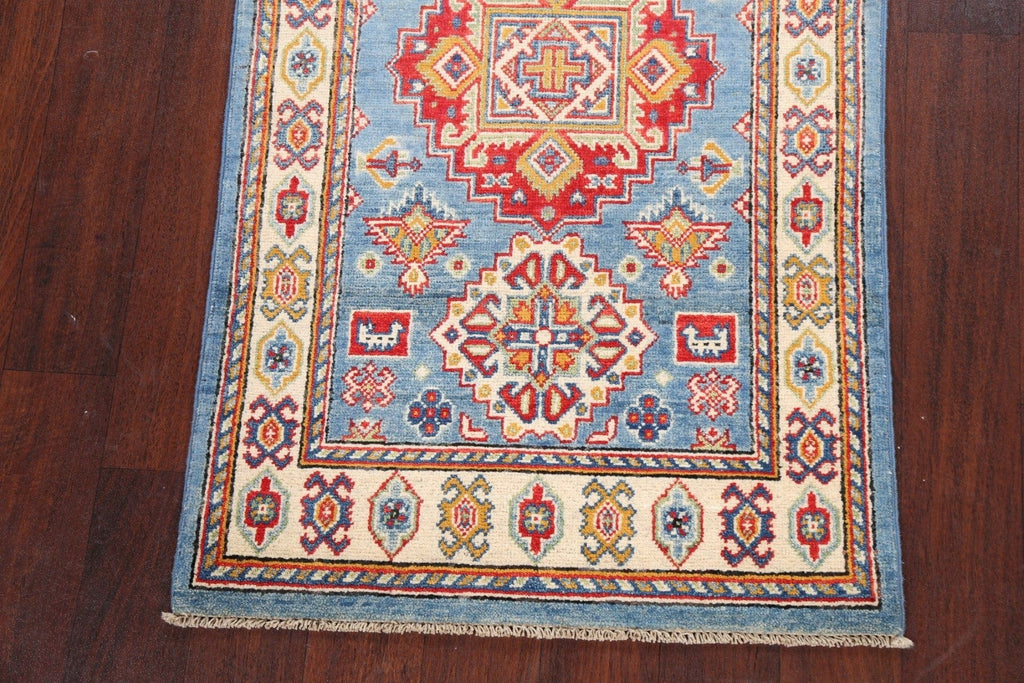 Geometric Kazak Oriental Area Rug 3x4