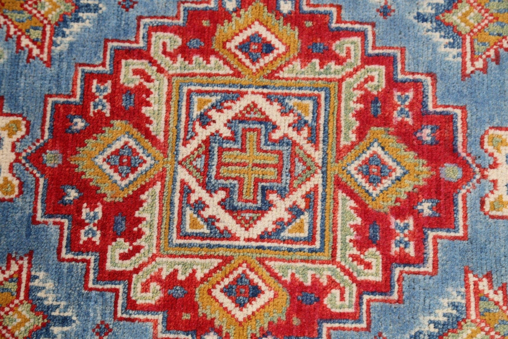 Geometric Kazak Oriental Area Rug 3x4