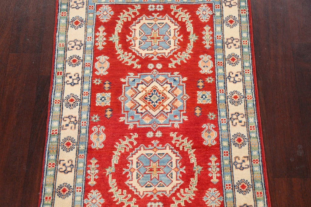 Geometric Kazak Oriental Area Rug 3x4