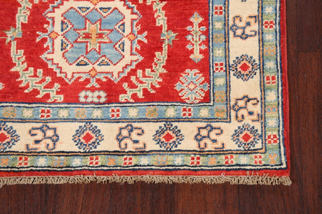 Geometric Kazak Oriental Area Rug 3x4