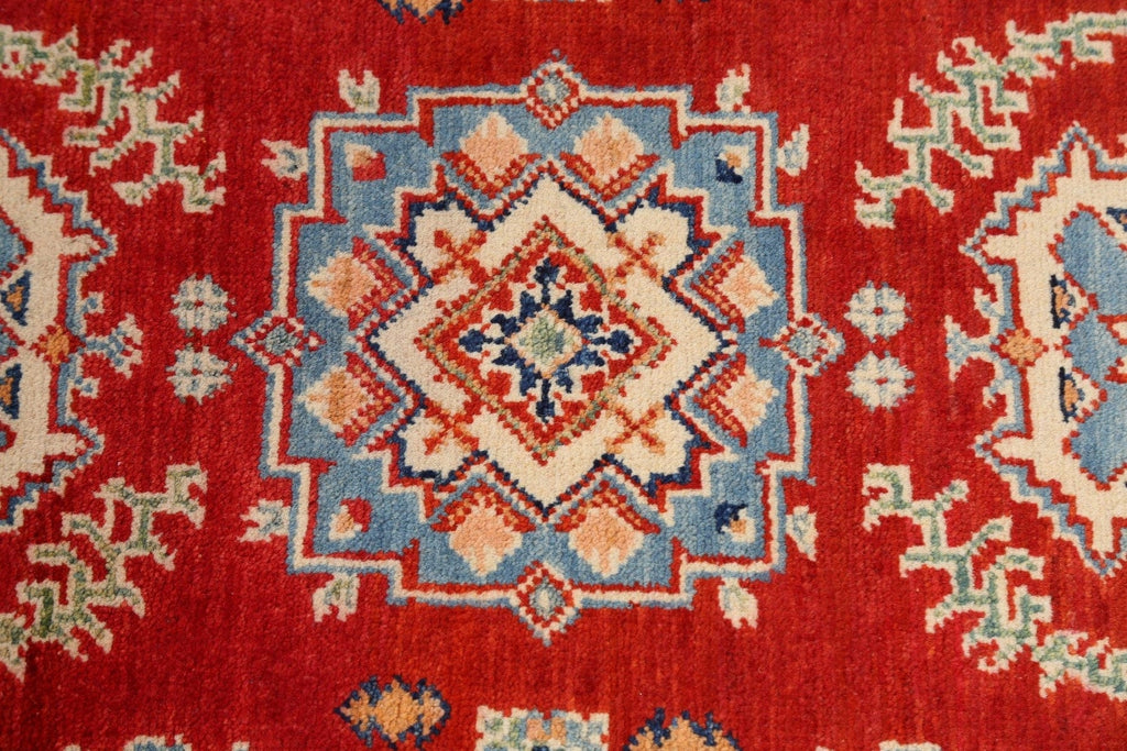 Geometric Kazak Oriental Area Rug 3x4