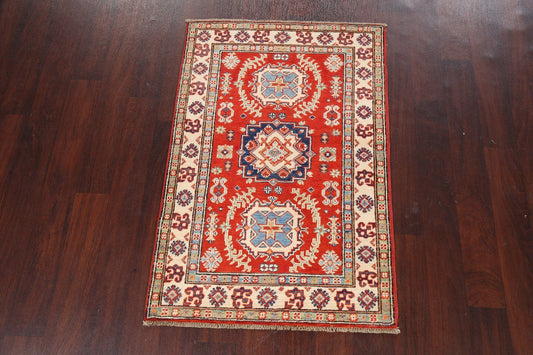 Geometric Kazak Oriental Area Rug 3x4