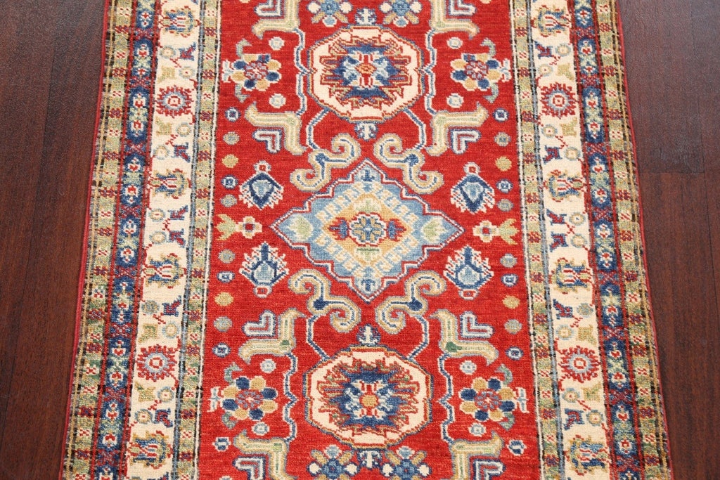 Geometric Kazak Oriental Area Rug 3x4