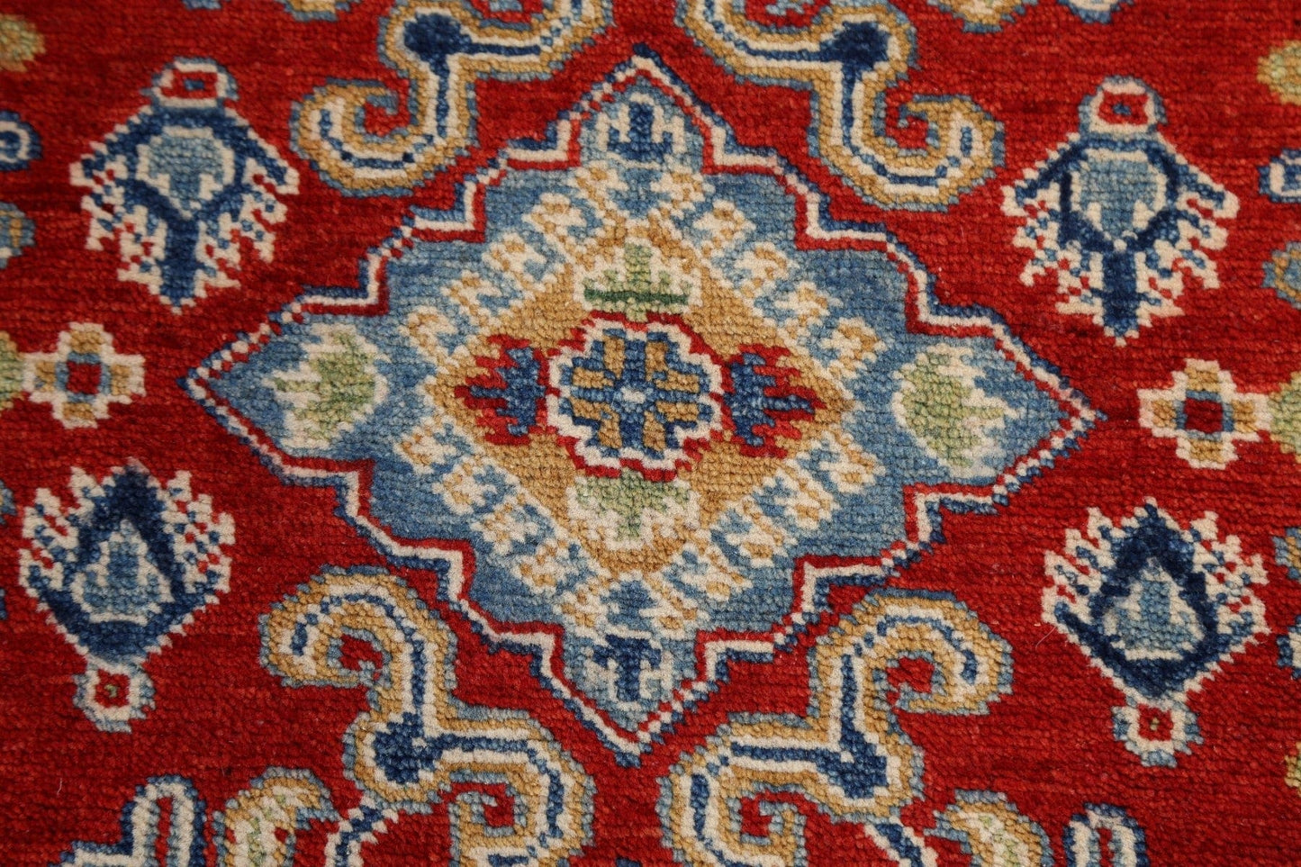 Geometric Kazak Oriental Area Rug 3x4