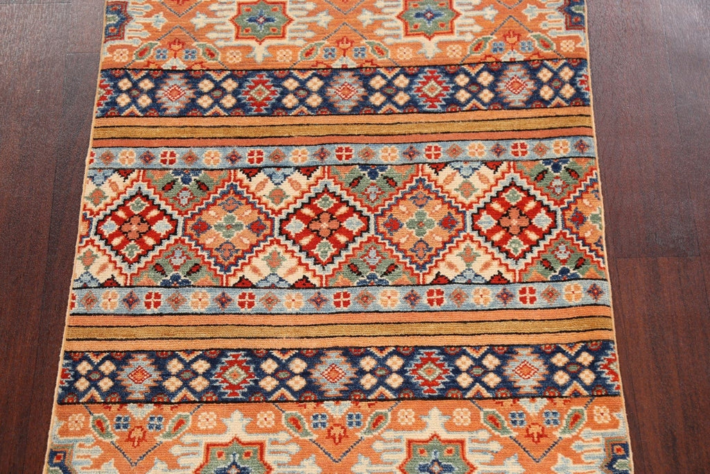 Tribal Geometric Kazak Oriental Area Rug 3x4