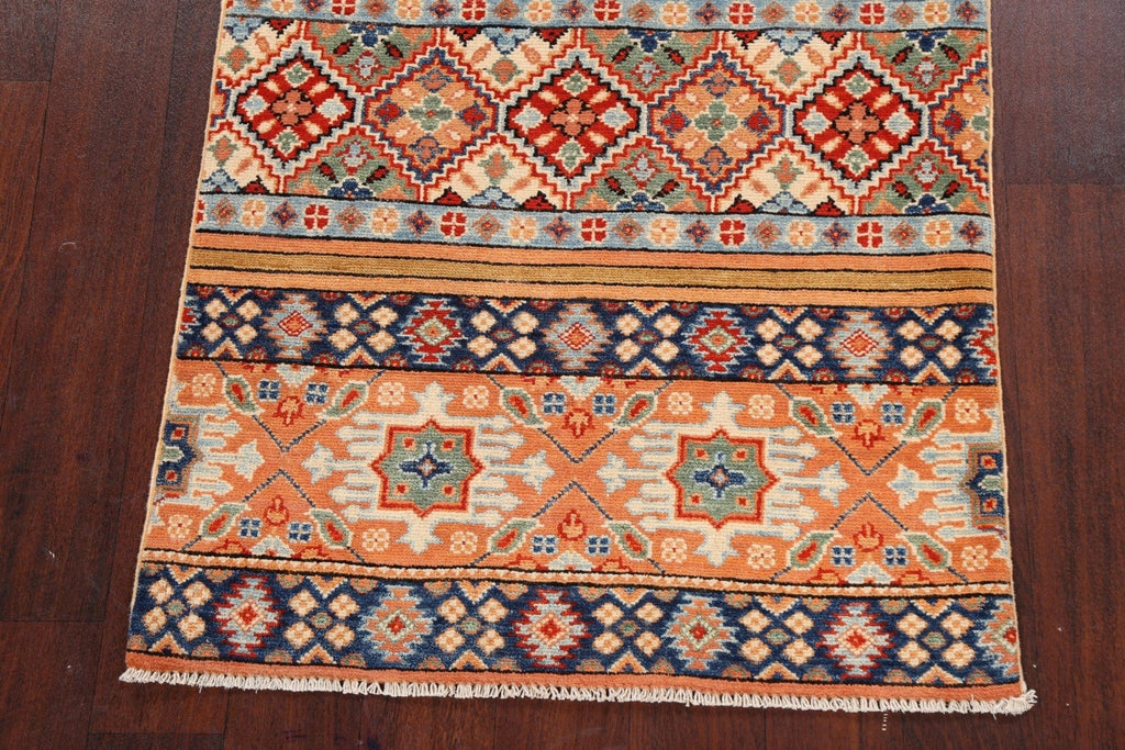 Tribal Geometric Kazak Oriental Area Rug 3x4