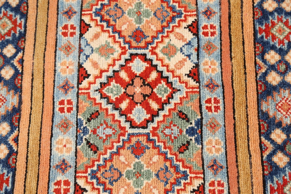 Tribal Geometric Kazak Oriental Area Rug 3x4