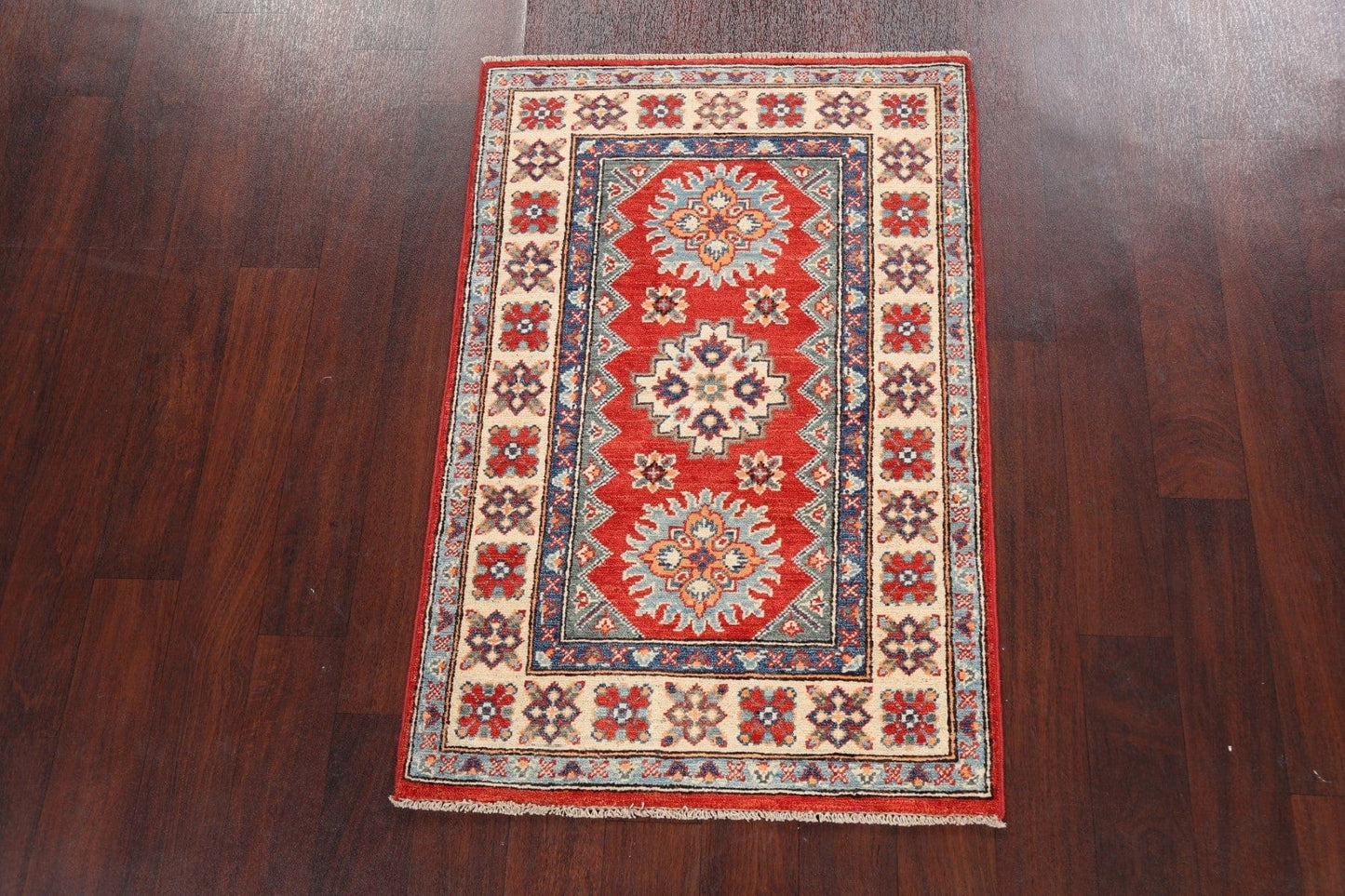 Geometric Kazak Oriental Area Rug 3x4