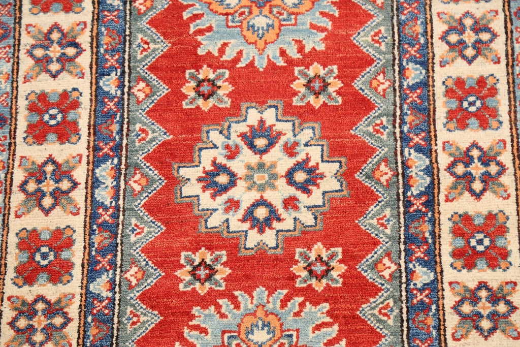 Geometric Kazak Oriental Area Rug 3x4