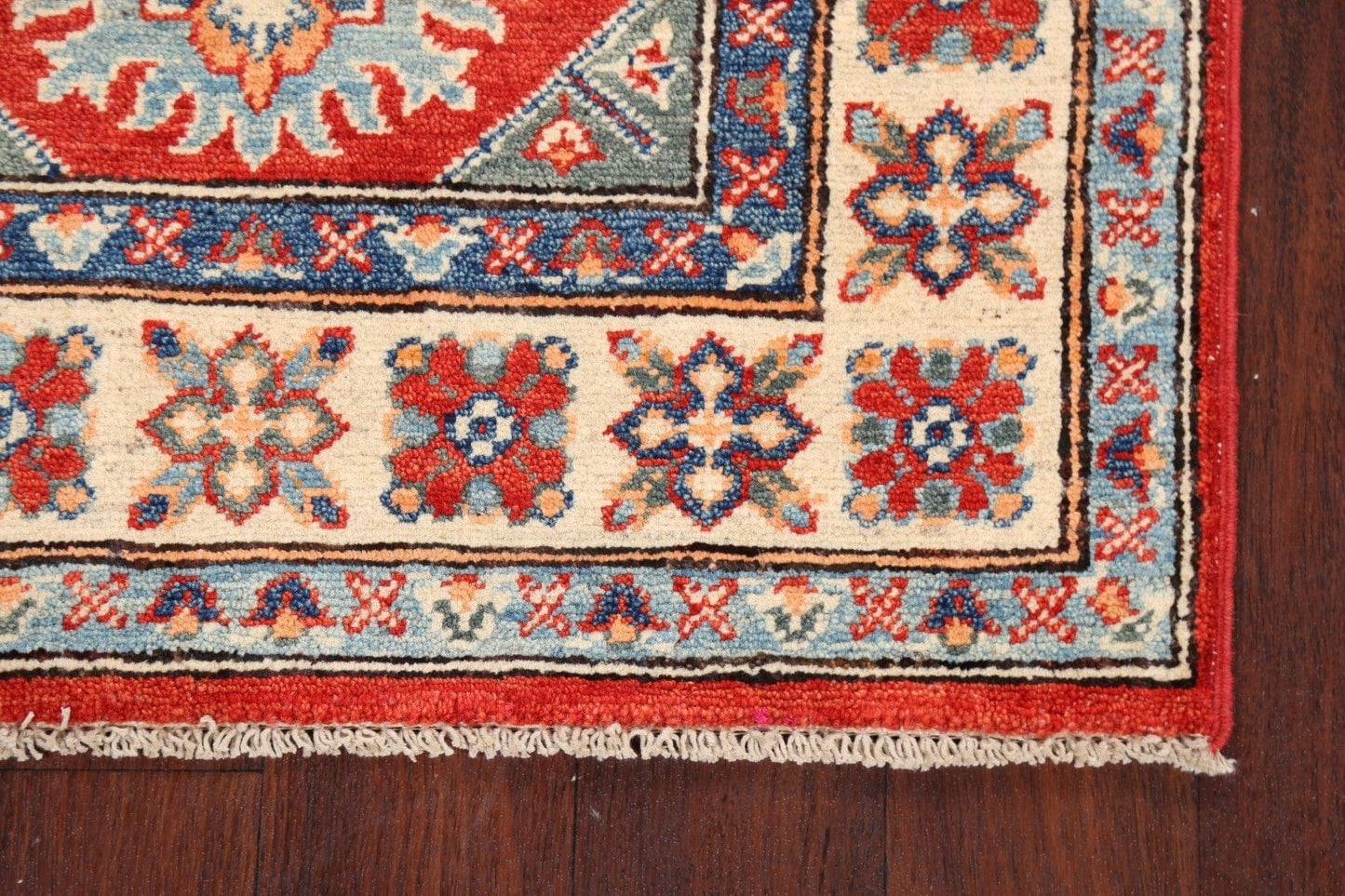 Geometric Kazak Oriental Area Rug 3x4