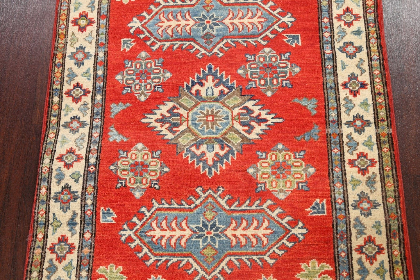 Geometric Kazak Oriental Area Rug 3x4