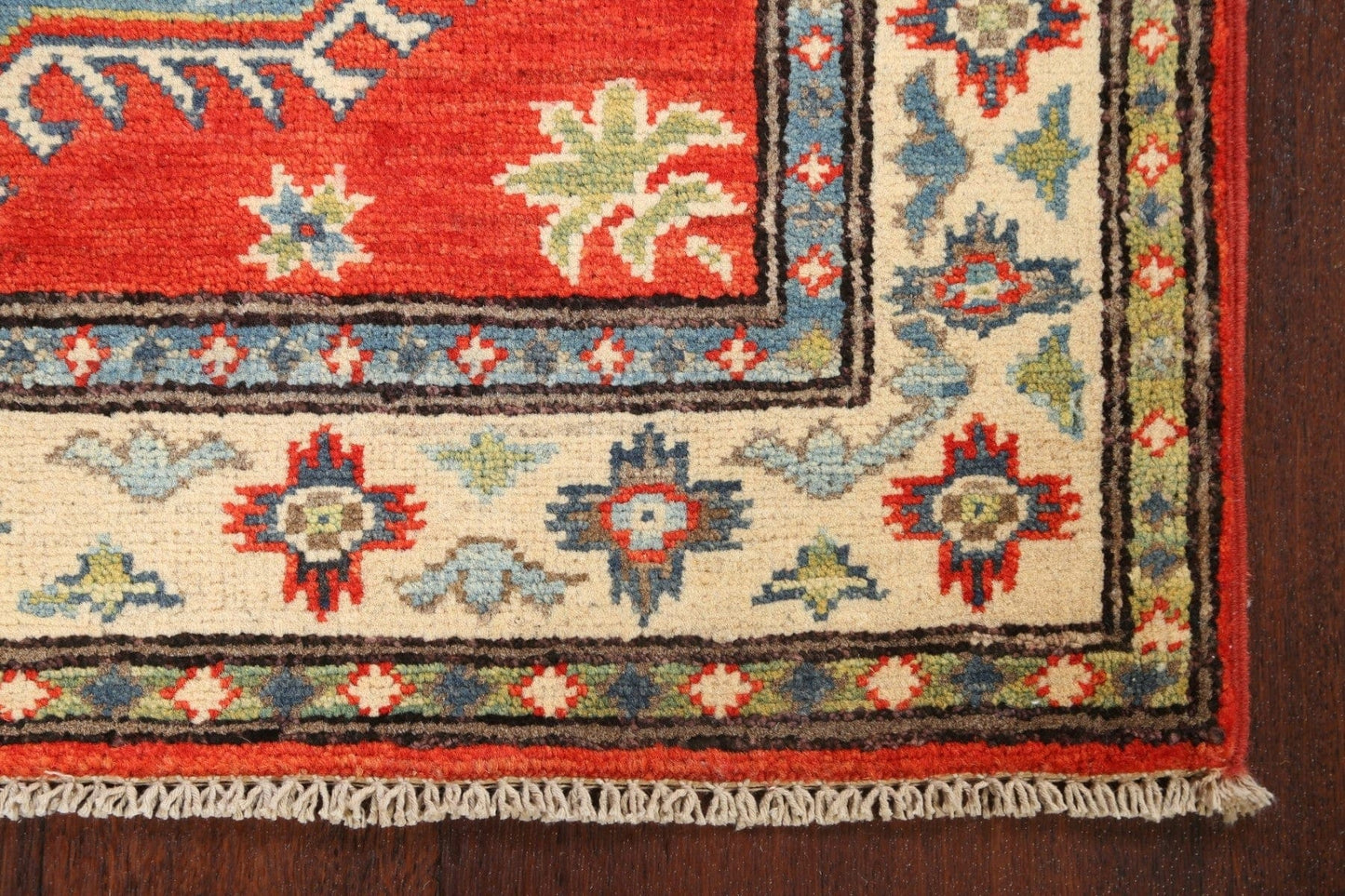 Geometric Kazak Oriental Area Rug 3x4