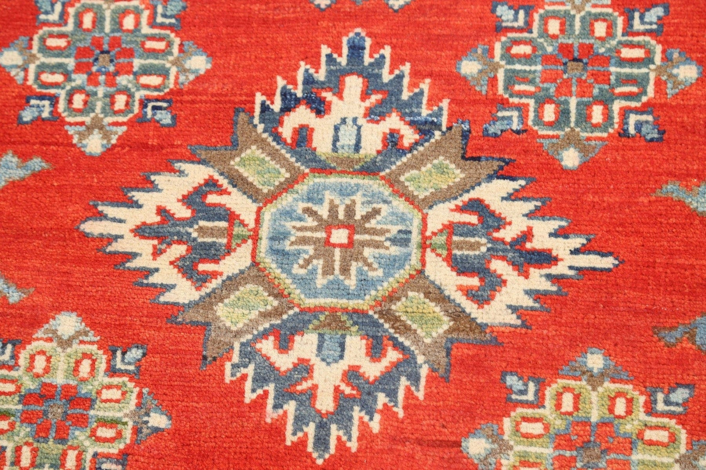 Geometric Kazak Oriental Area Rug 3x4