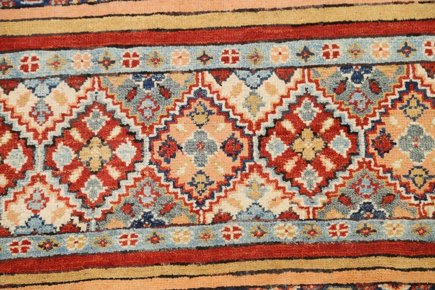 Tribal Geometric Kazak Oriental Area Rug 3x4