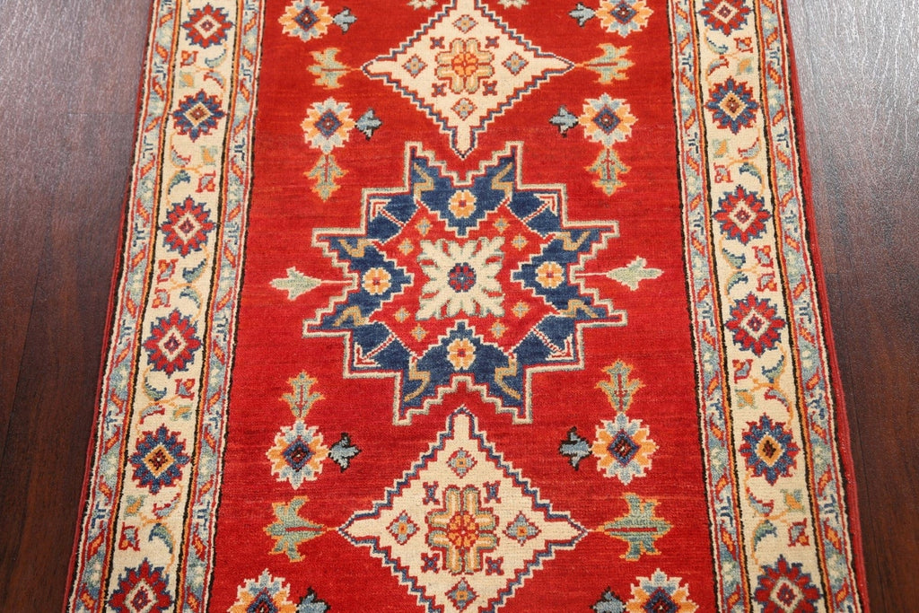 Geometric Kazak Oriental Area Rug 3x4