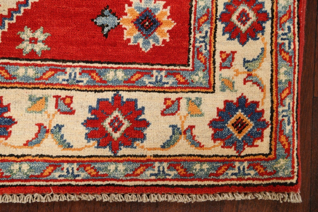 Geometric Kazak Oriental Area Rug 3x4