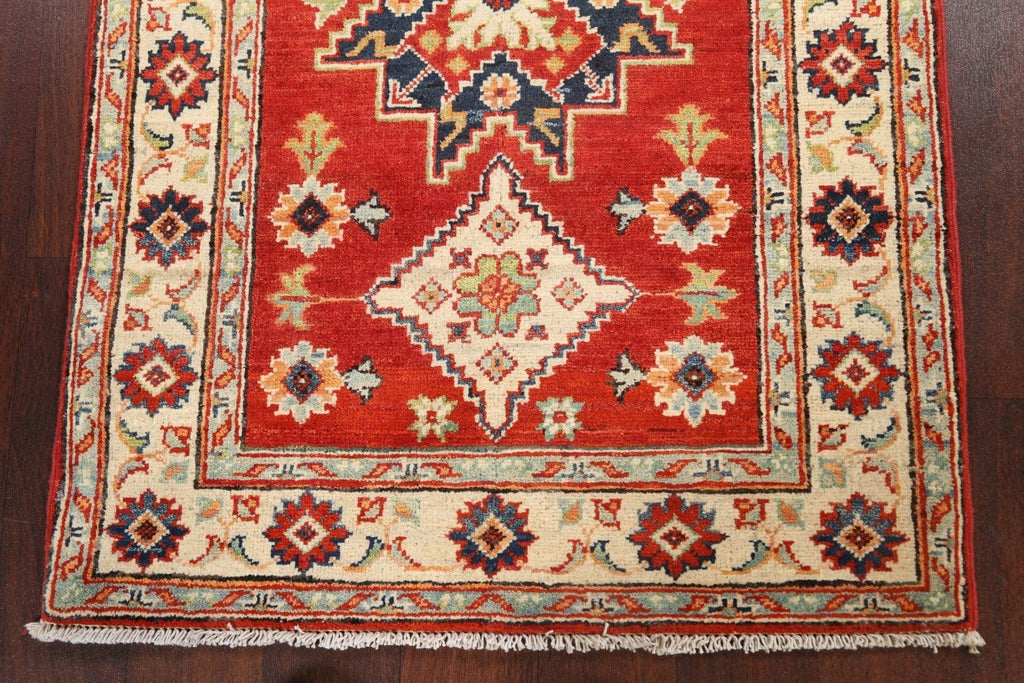 Geometric Kazak Oriental Area Rug 3x4