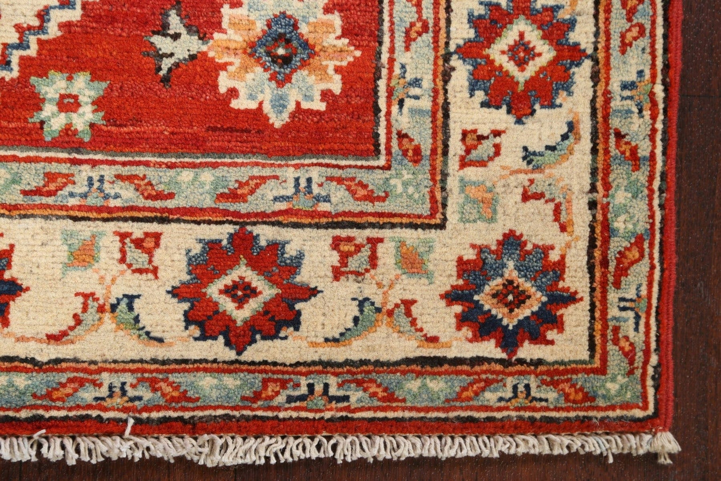 Geometric Kazak Oriental Area Rug 3x4