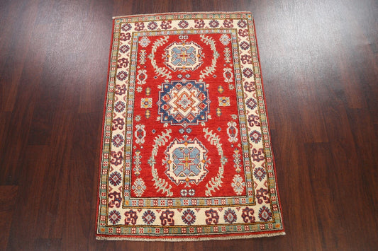 Geometric Kazak Oriental Area Rug 3x4