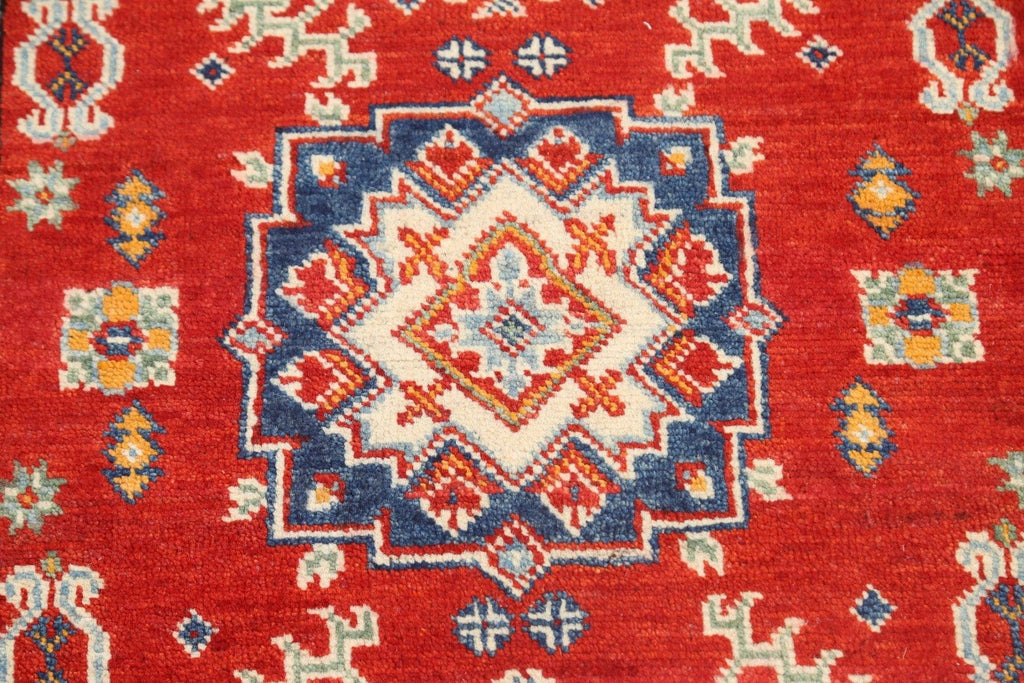 Geometric Kazak Oriental Area Rug 3x4