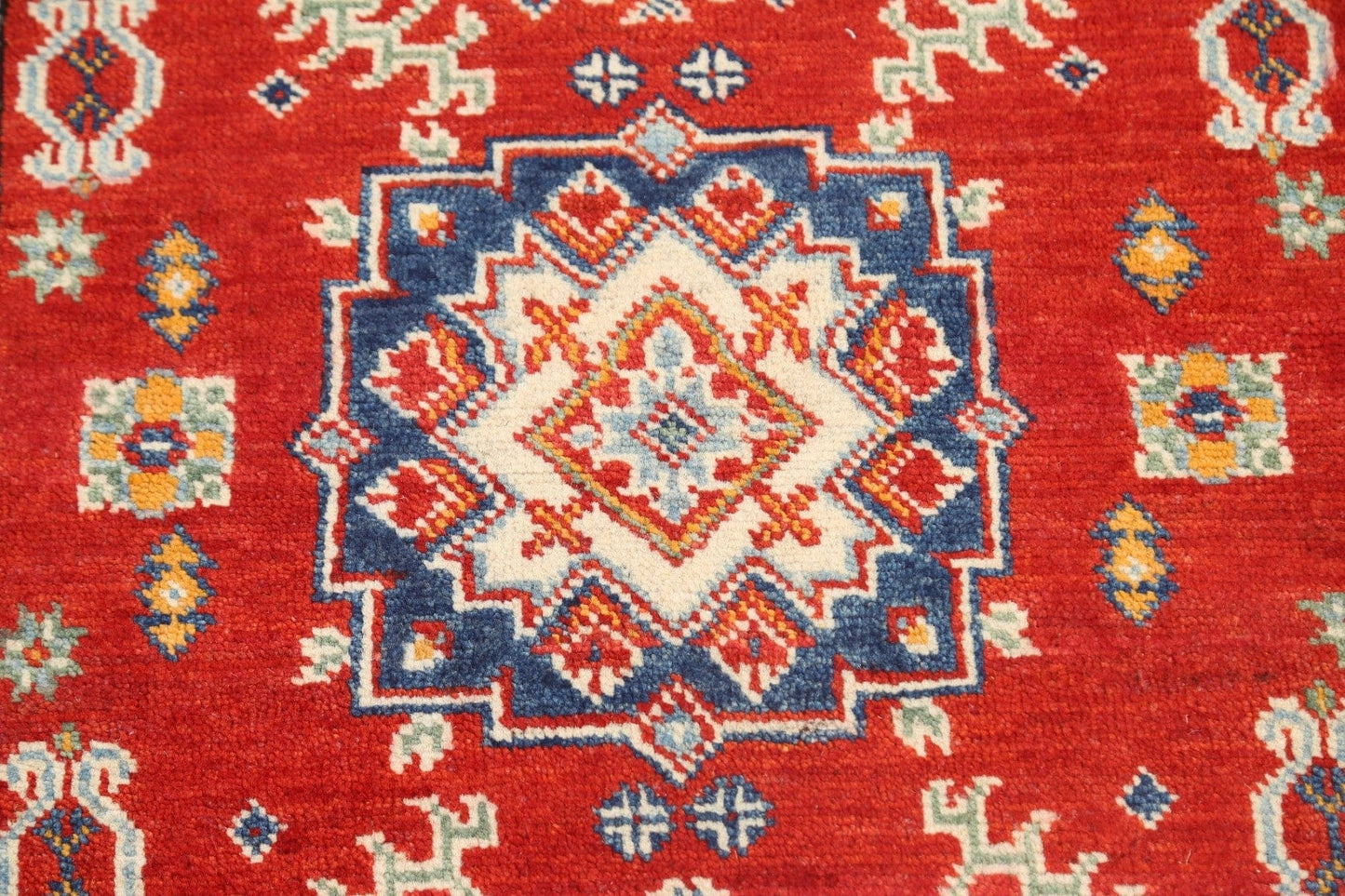 Geometric Kazak Oriental Area Rug 3x4