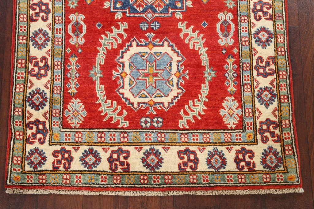 Geometric Kazak Oriental Area Rug 3x4