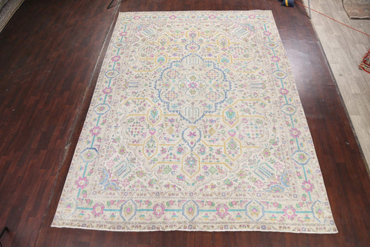 Geometric Tabriz Persian Area Rug 10x13