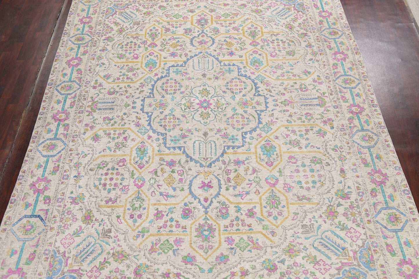 Geometric Tabriz Persian Area Rug 10x13