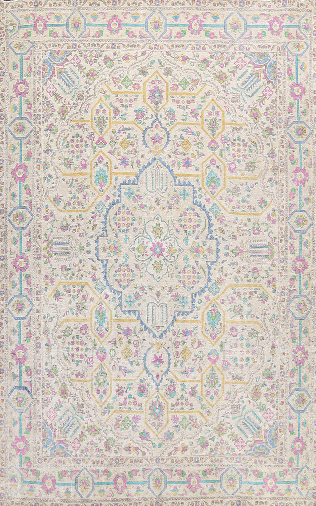 Geometric Tabriz Persian Area Rug 10x13