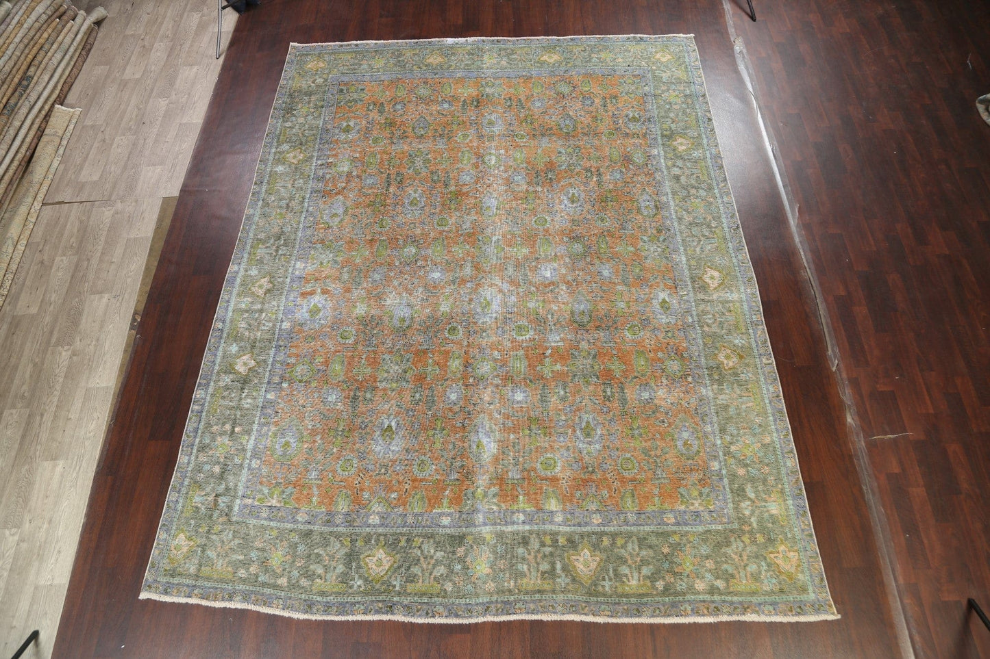 Distressed Tabriz Persian Area Rug 10x13