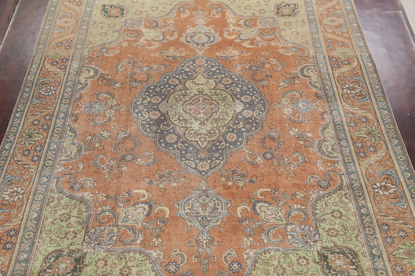 Distressed Traditional Tabriz Persian Area Rug 10x13