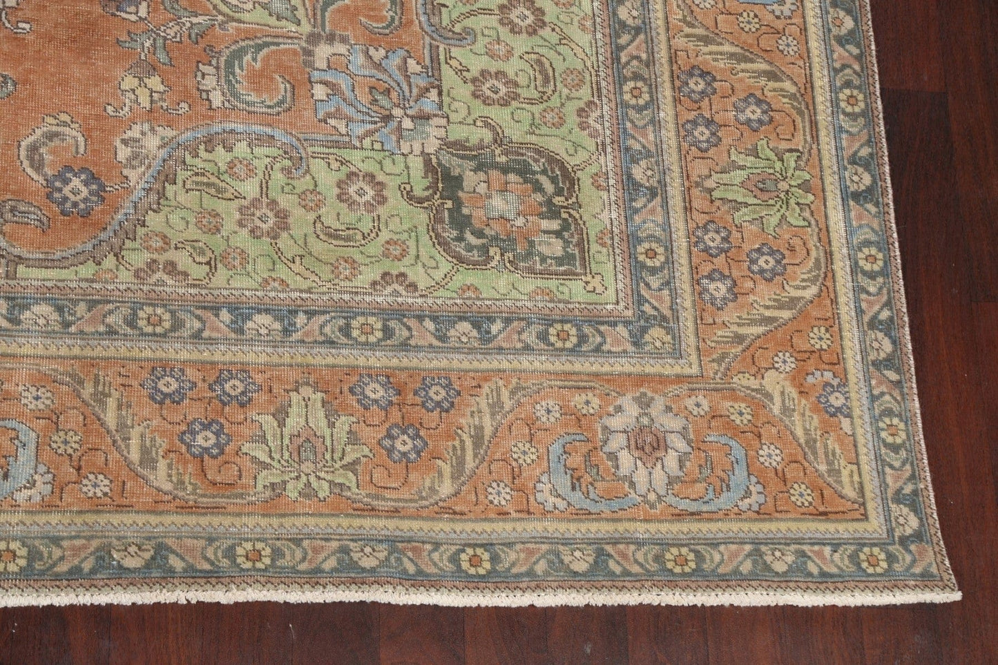 Distressed Traditional Tabriz Persian Area Rug 10x13