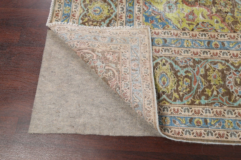 Traditional Distressed Kashan Persian Area Rug 10x13