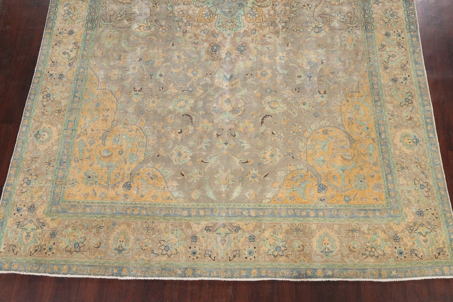 Traditional Distressed Tabriz Persian Area Rug 9x13