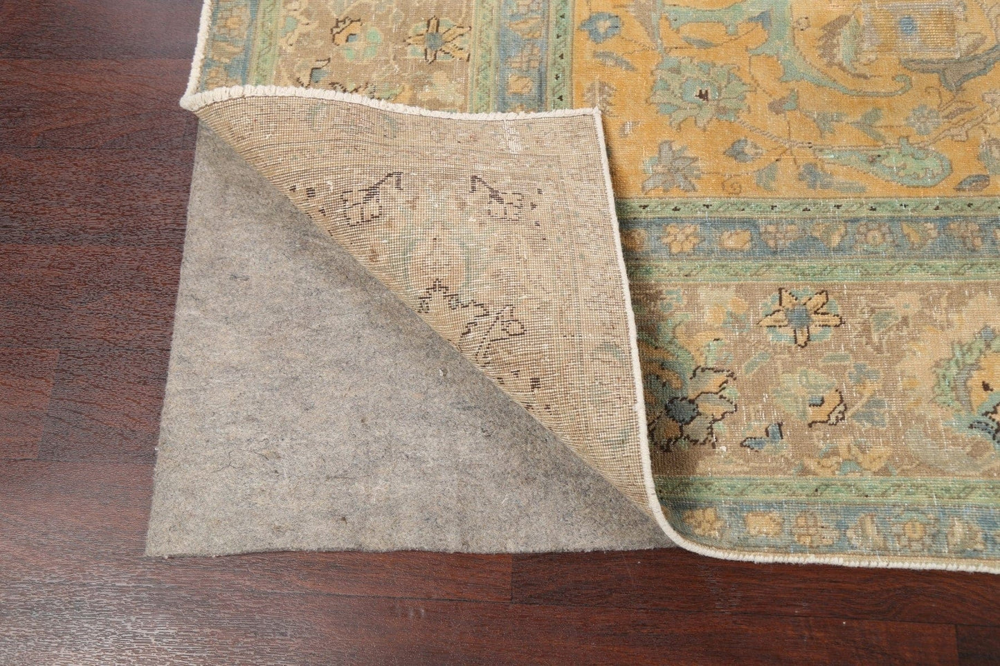 Traditional Distressed Tabriz Persian Area Rug 9x13