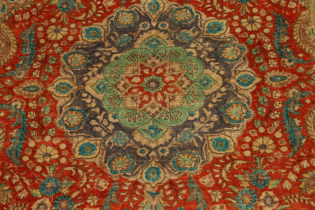 Traditional Distressed Tabriz Persian Area Rug 8x11