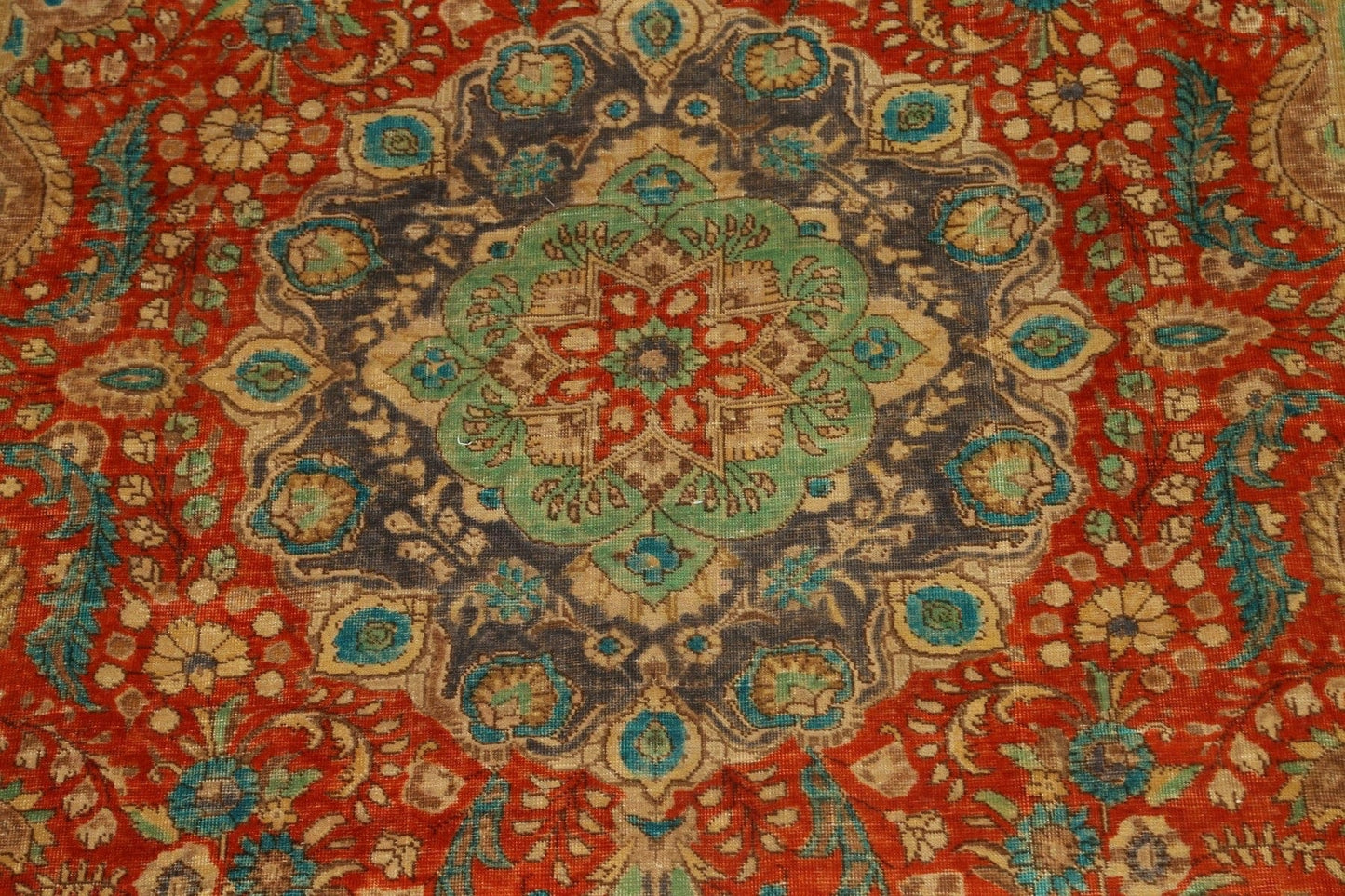 Traditional Distressed Tabriz Persian Area Rug 8x11