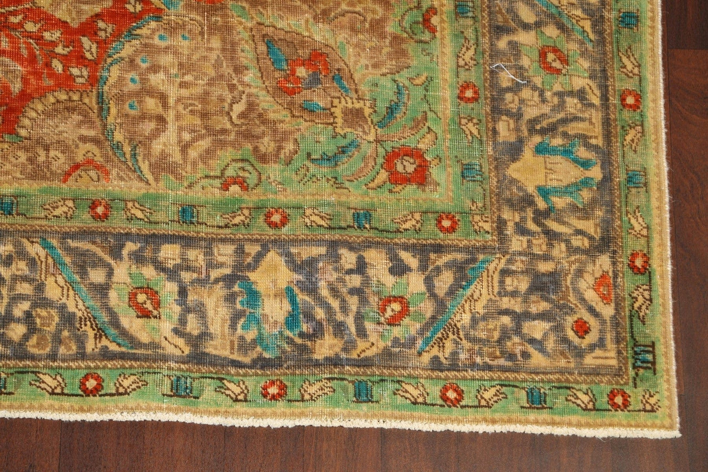 Traditional Distressed Tabriz Persian Area Rug 8x11