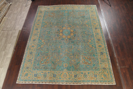 Traditional Distressed Tabriz Persian Area Rug 10x13