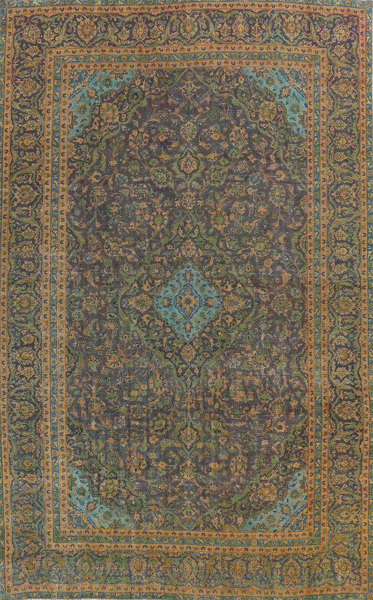 Traditional Floral Kashan Persian Area Rug 9x13