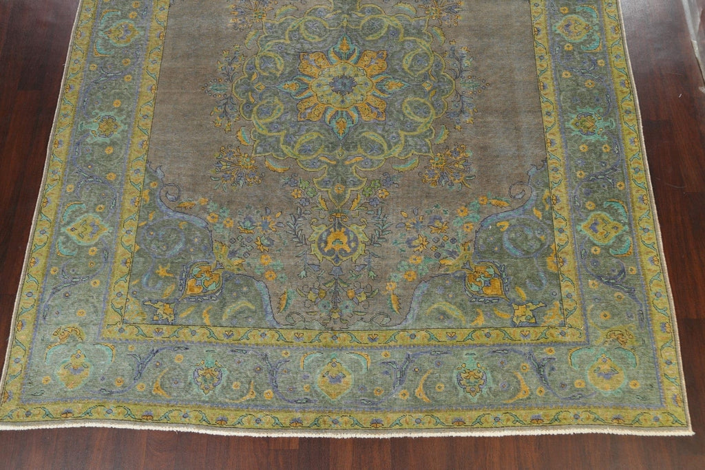 Traditional Distressed Tabriz Persian Area Rug 10x12