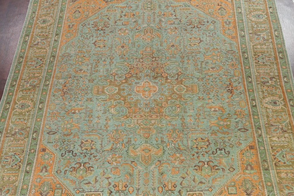 Distressed Traditional Tabriz Persian Area Rug 9x13