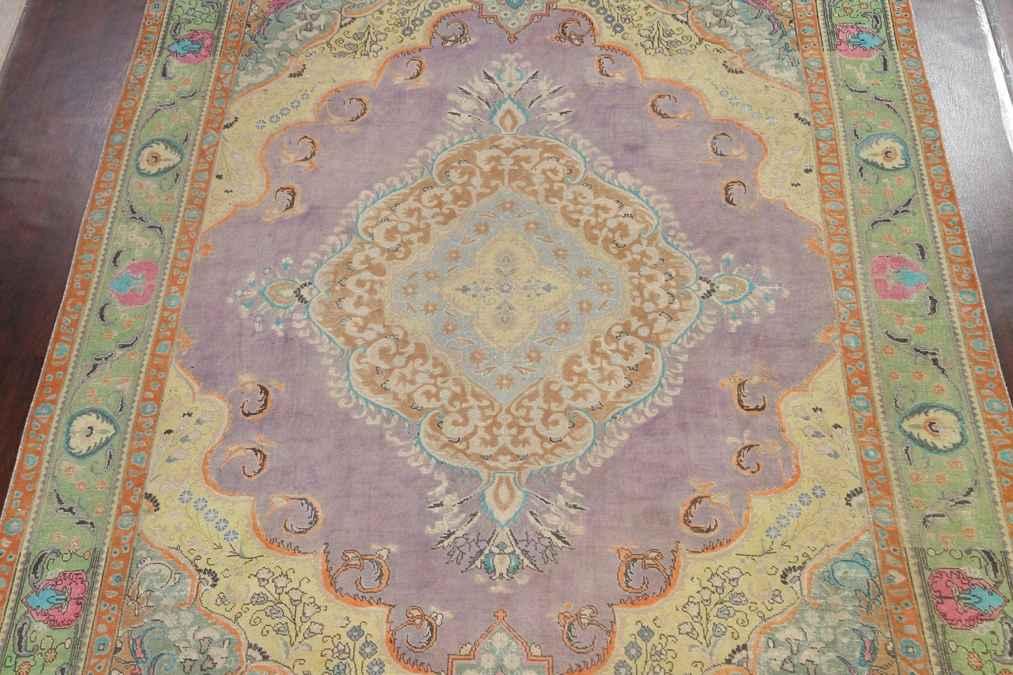 Distressed Traditional Tabriz Persian Area Rug 10x13