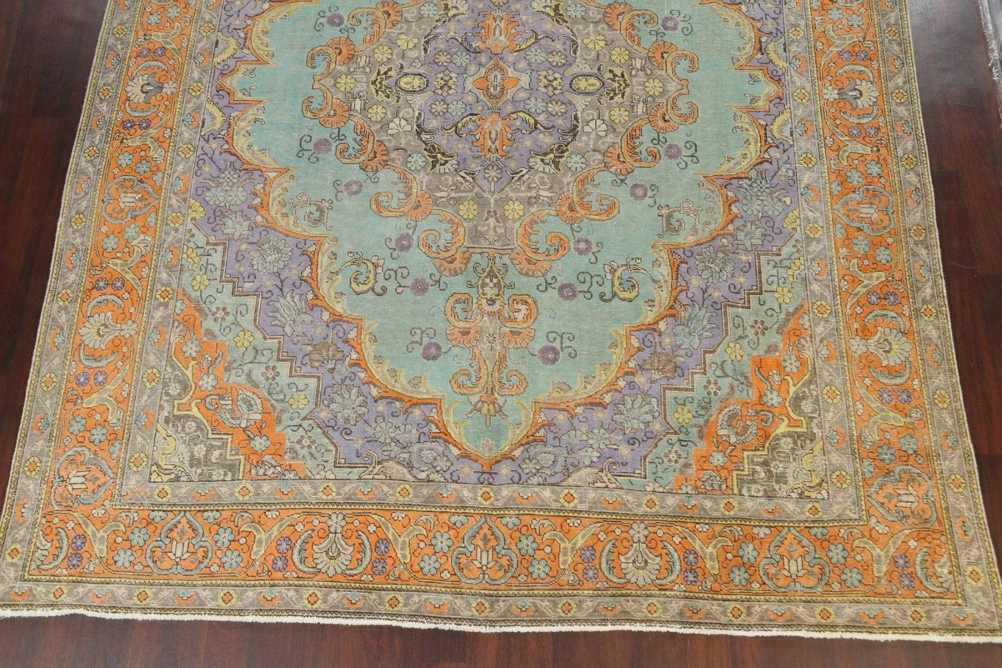 Distressed Traditional Tabriz Persian Area Rug 10x13