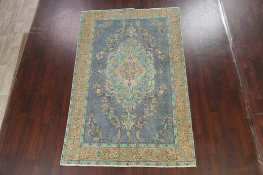 Distressed Traditional Tabriz Persian Area Rug 6x10