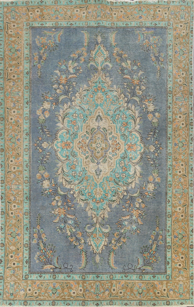 Distressed Traditional Tabriz Persian Area Rug 6x10