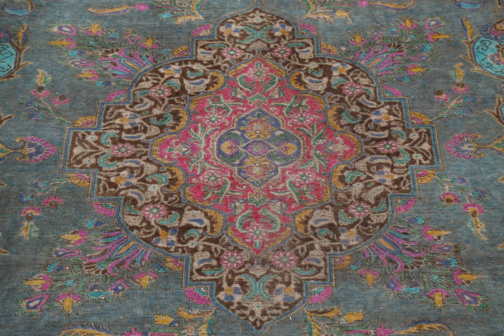 Traditional Distressed Tabriz Persian Area Rug 10x15