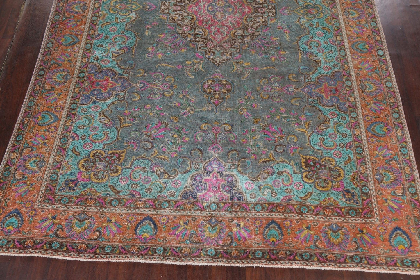 Traditional Distressed Tabriz Persian Area Rug 10x15